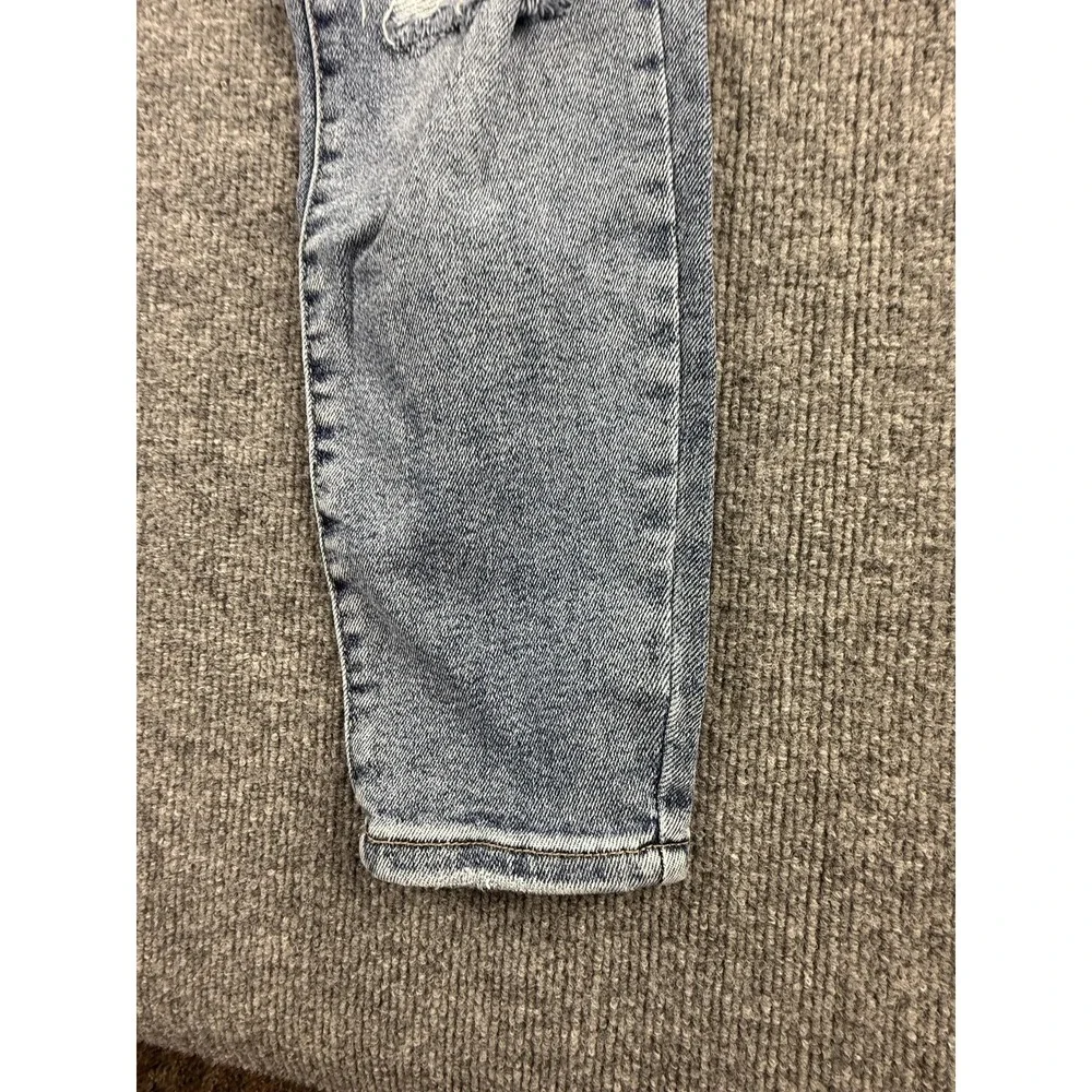 Fashion Nova Jeans Juniors 11/30‎ Medium Wash High Rise Skinny Distressed Denim